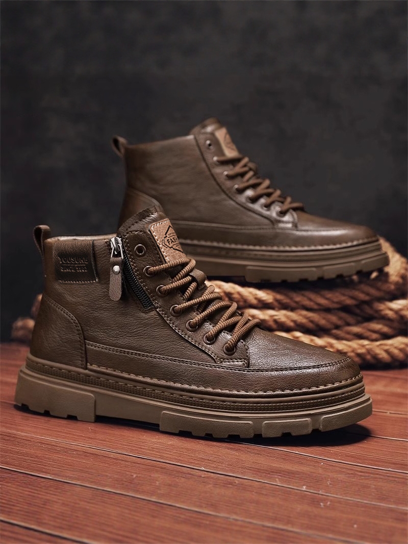 Leather Work Youtube - Casual laarzen Lichtgewicht leren herenschoenen in