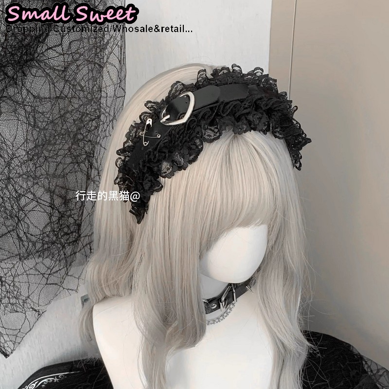Leatherwork Pony - Goth Haaraccessoires Harajuku Gothic Lolita Y2K
