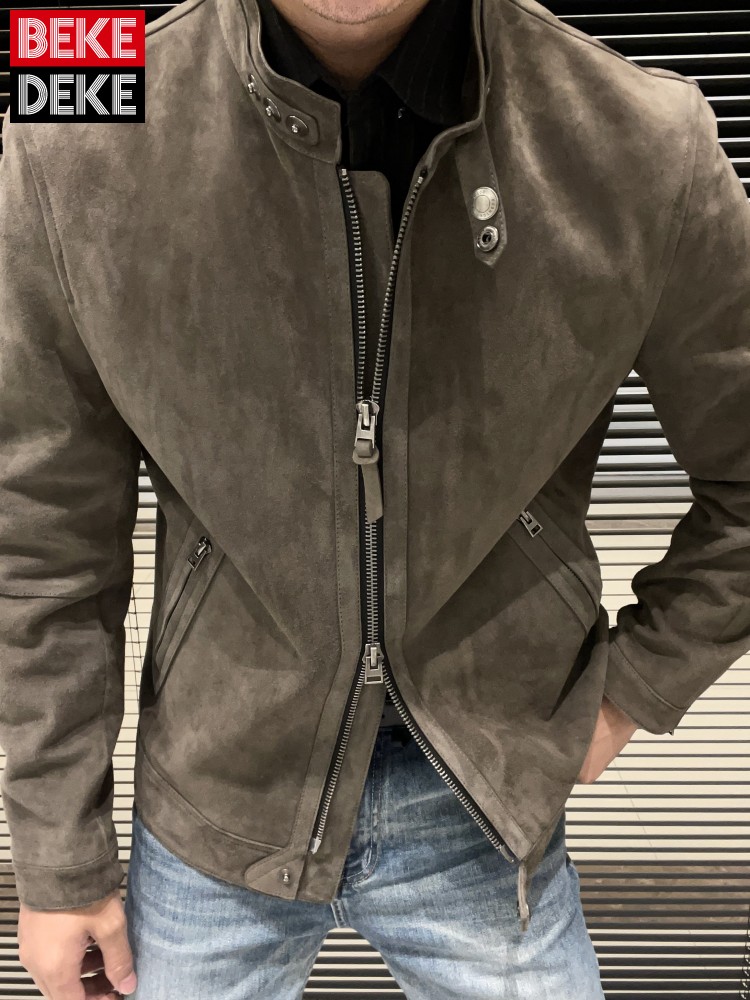 Leather Work For Kids - Mode heren nieuwe slim fit opstaande