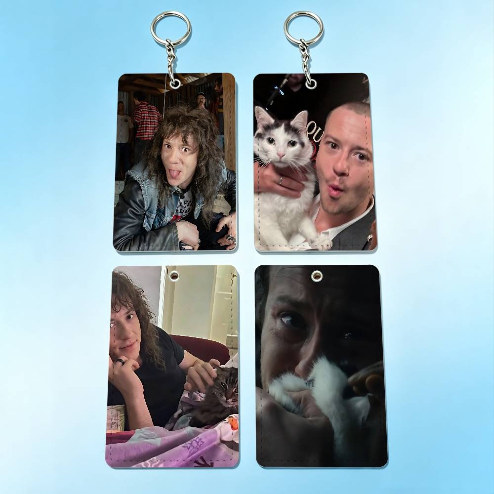 Leather Work - acteur J-Joseph Quinn Cat Badgehouder Sleutelhanger
