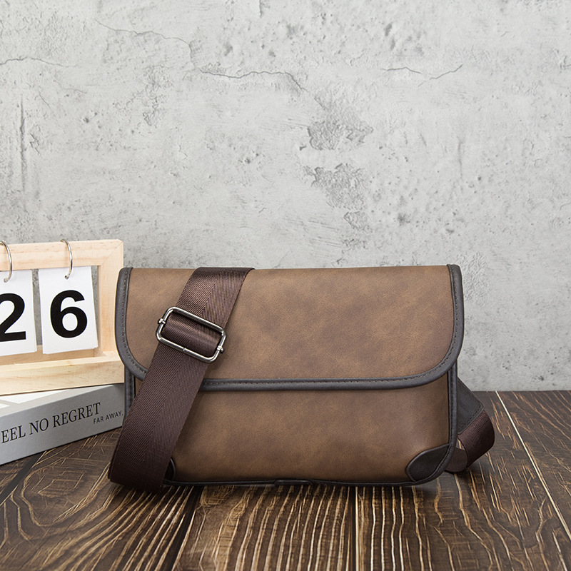 Leatherwork Letters - Luxe Merk Vintage Schoudertas Voor Mannen