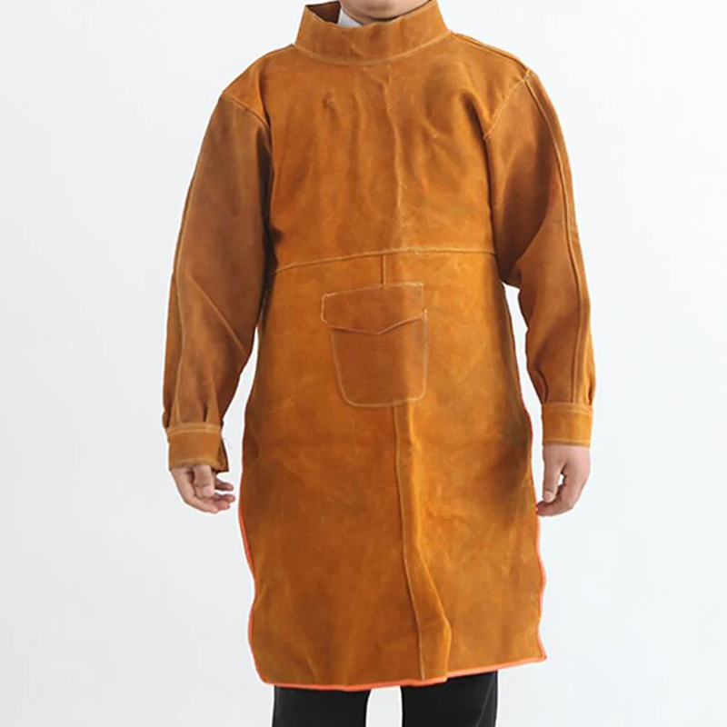 Leather Work Overalls - Leren laskleding van koeienhuid, 105 cm