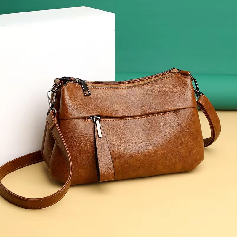 Leatherwork Letters - Nieuwe Damesschoudertas Mode-Sfeer Crossbody Messenger-Tas Voor