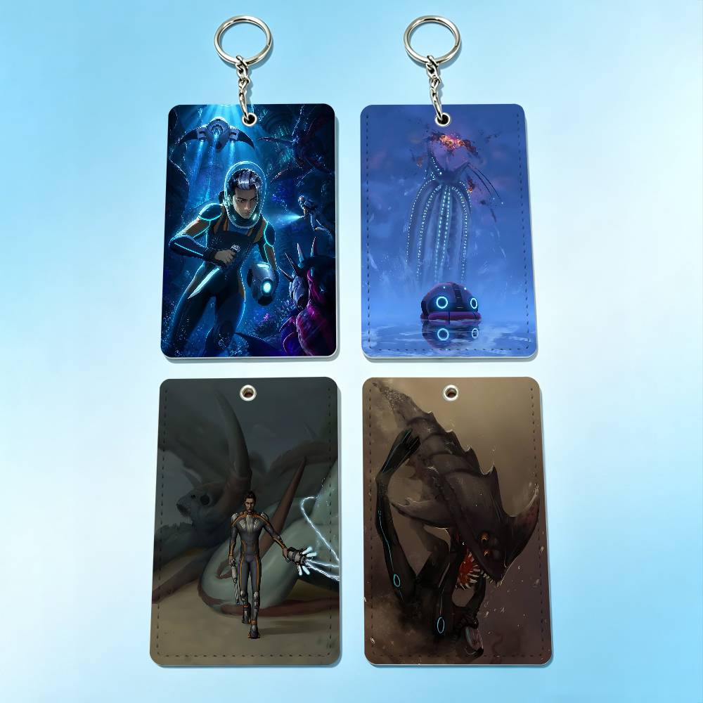 Leather Work - Hot Game S-Subnautica 2 Badgehouder Sleutelhanger