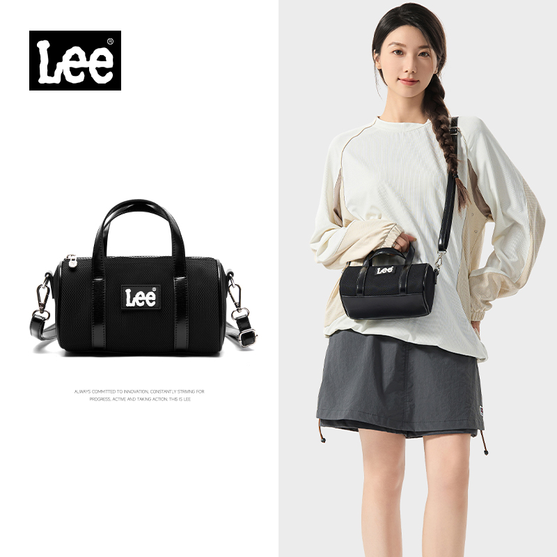 Leatherwork Letters - LEE Mini Classics Zwarte Dames Handtas