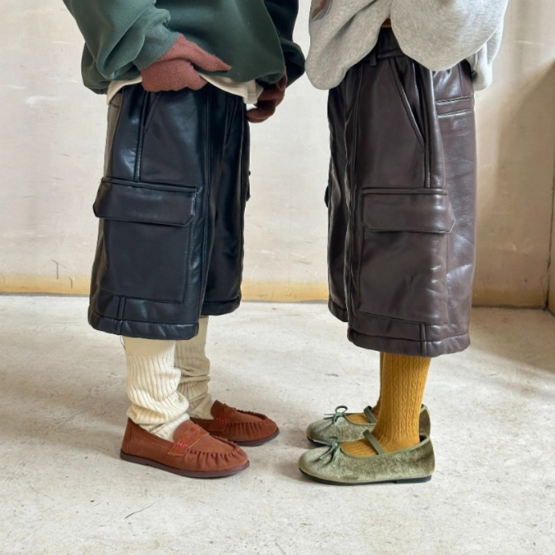 Leather Work For Kids - 2026 Winter Nieuwe Koreaanse Kinderbroek van