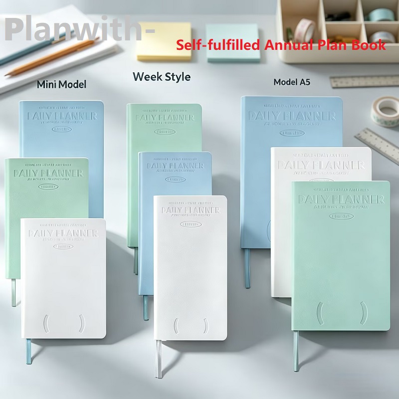 Leather Work Diary - Plan met zelfgeplaatste jaarplanner, notitieboek, dagboek,