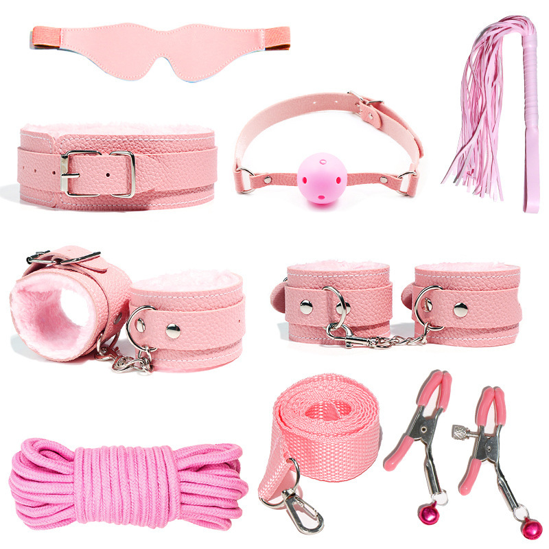 Leatherwork Kit - 6-10 stks/set Seksuele Bondage Handboeien Zweep