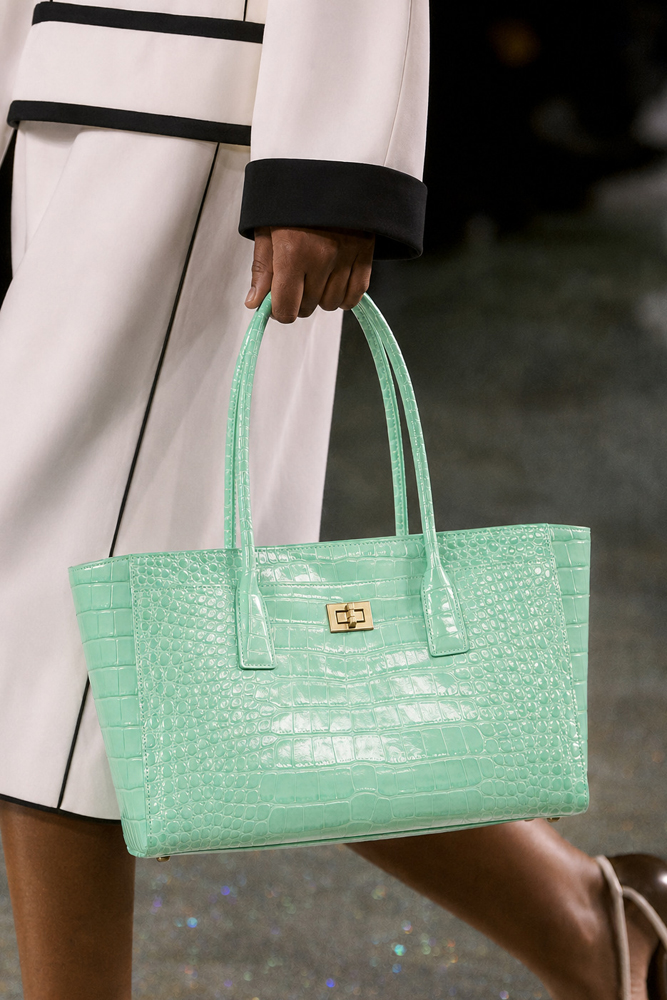 Leather Work Handbags - SHELKSBAG Glanzende Tote Bag met Krokodillenprint,