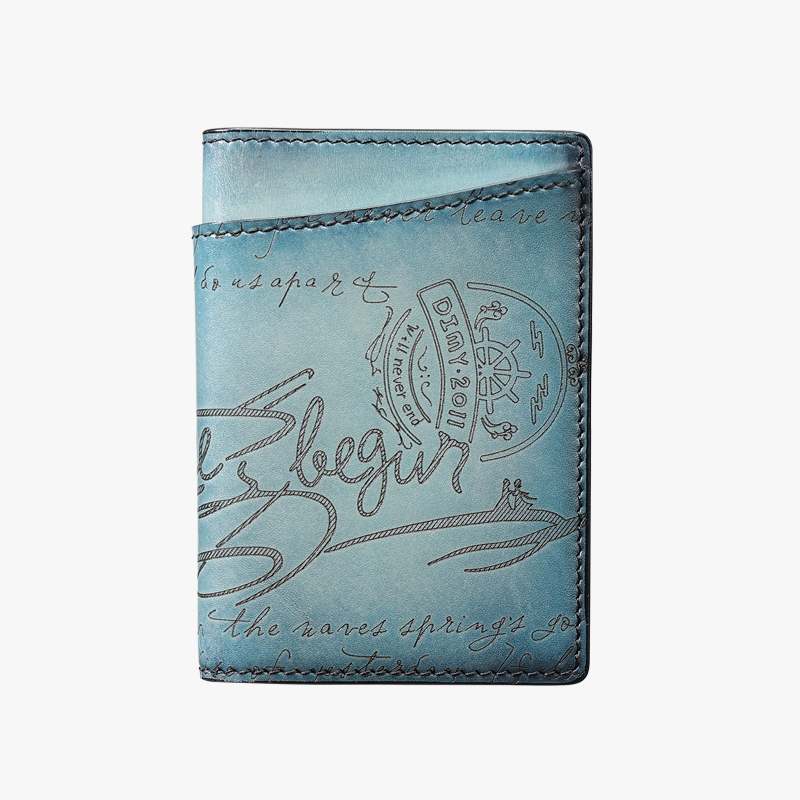 Leatherwork Letters - DIMY 2026 Kaarthouder voor heren, ultradun