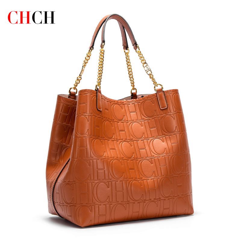 Leather Work Handbags - CHCH Damesdraagtas 2024, nieuwe stalen handtas