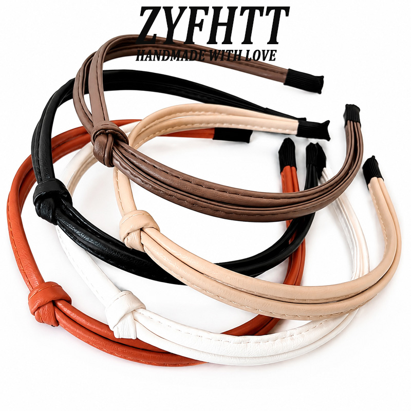 Leatherwork Pony - 1/5pcs ZYFHTT PU lederen hoofdband voor
