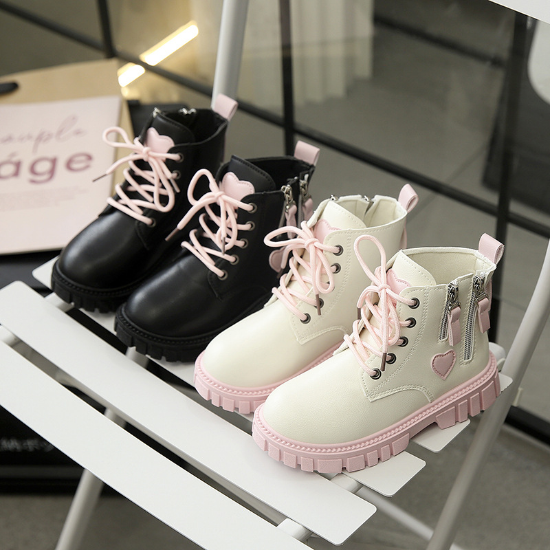 Leather Work For Kids - Herfst Winter Kinderen Vintage Prinsessen enkellaarsjes