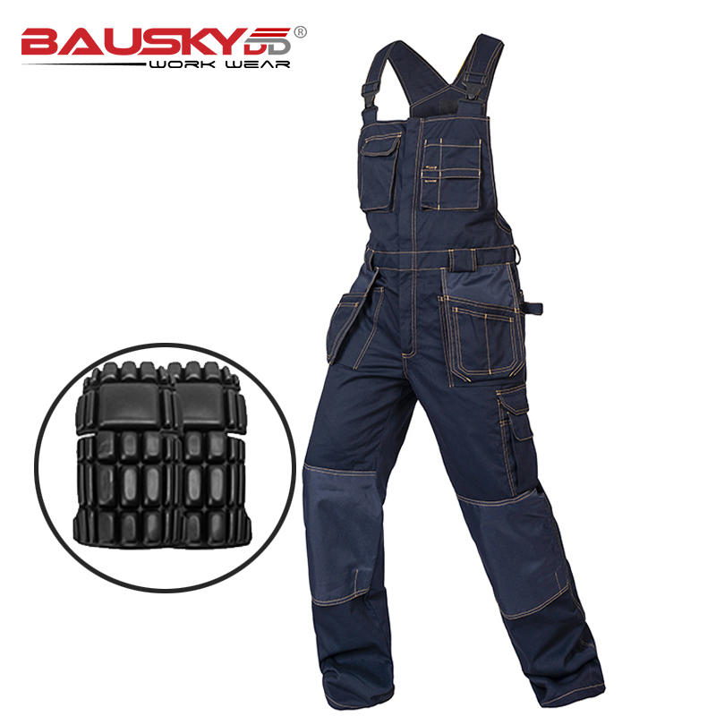 Leather Work Overalls - Multi Pocket Werk Bib Overalls Mannen