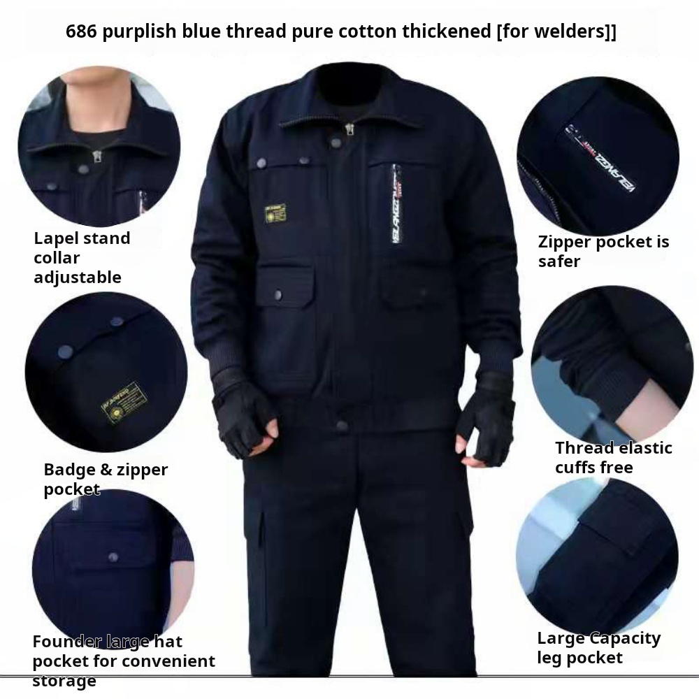 Leather Work Overalls - Werkkleding voor heren, beschermende kleding tegen
