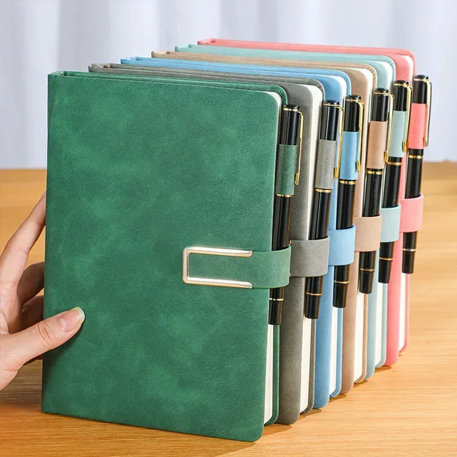 Leather Work Diary - 1 stuks vintage A5 lederen notitieboekje