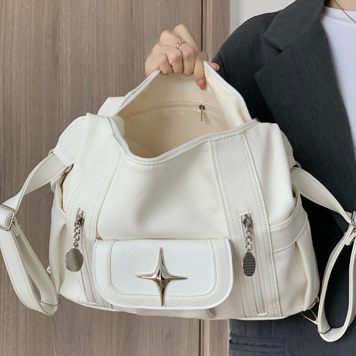 Mooie damestas Mode Koreaanse  - Leather Work Handbags recensie en prijs