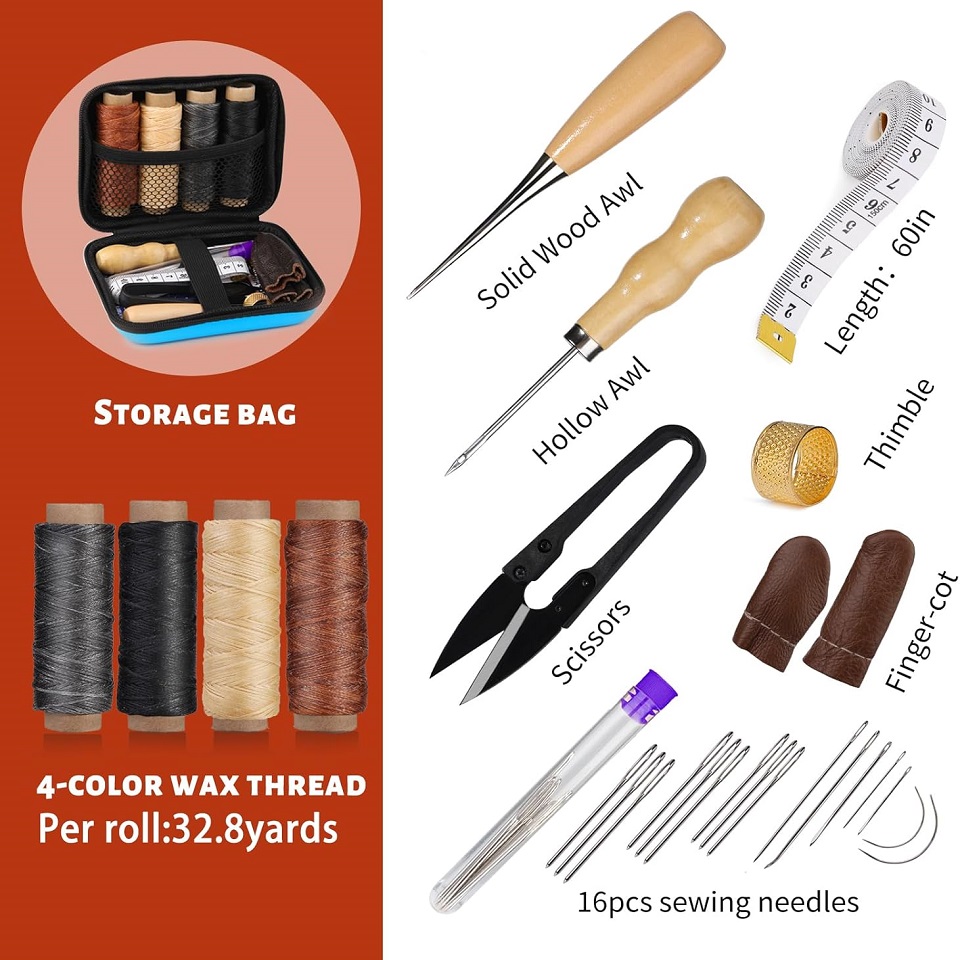 BUDDUR lederen naaigereedschap - Leatherwork Kit recensie en prijs