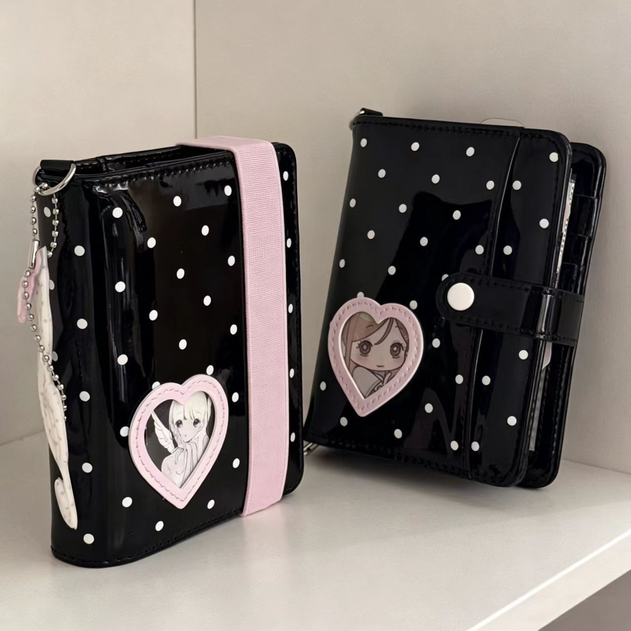 Koreaanse stijl polkadot hart  - Leather Work Diary recensie en prijs