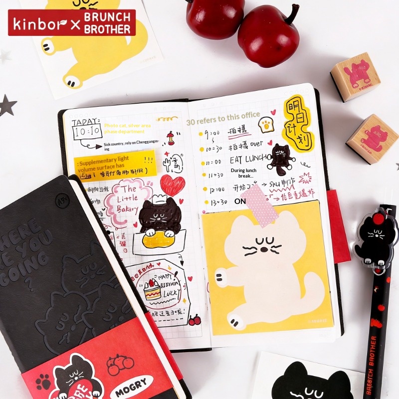 Kinbor Leuke Cartoon A7 Zaknot - Leather Work Diary recensie en prijs