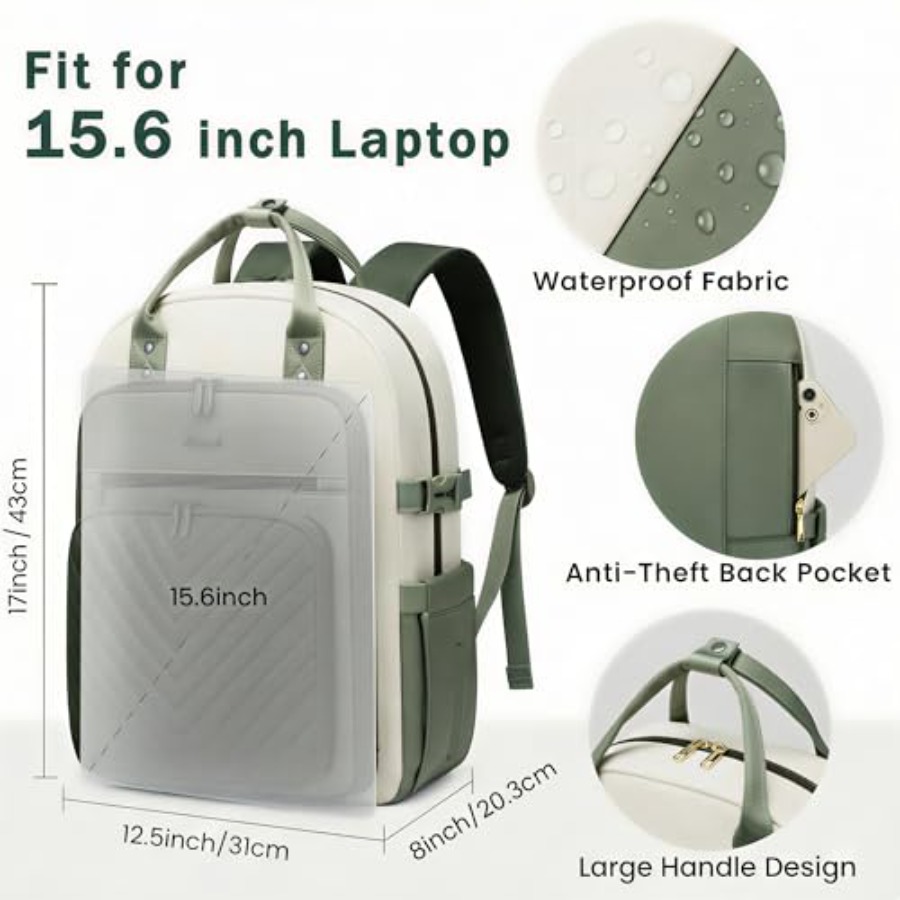 Laptoprugzak voor dames, water - Leather Work recensie en prijs